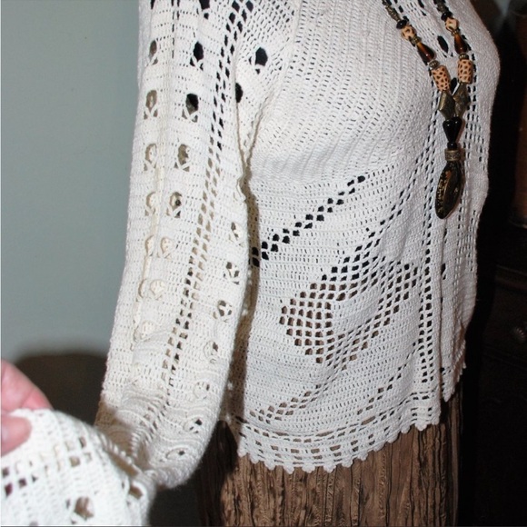 NWT 1998 Crochet Knit Sweater Clio - Picture 3 of 4